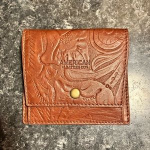 American Leather Company tooled leather wallet